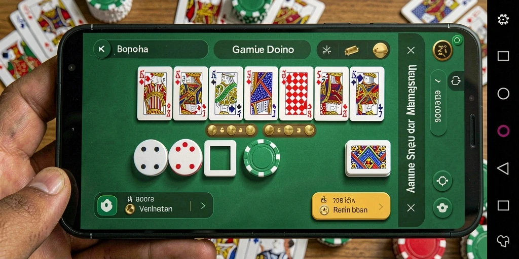 Screenshot permainan 9939 menampilkan serunya bermain Domino.