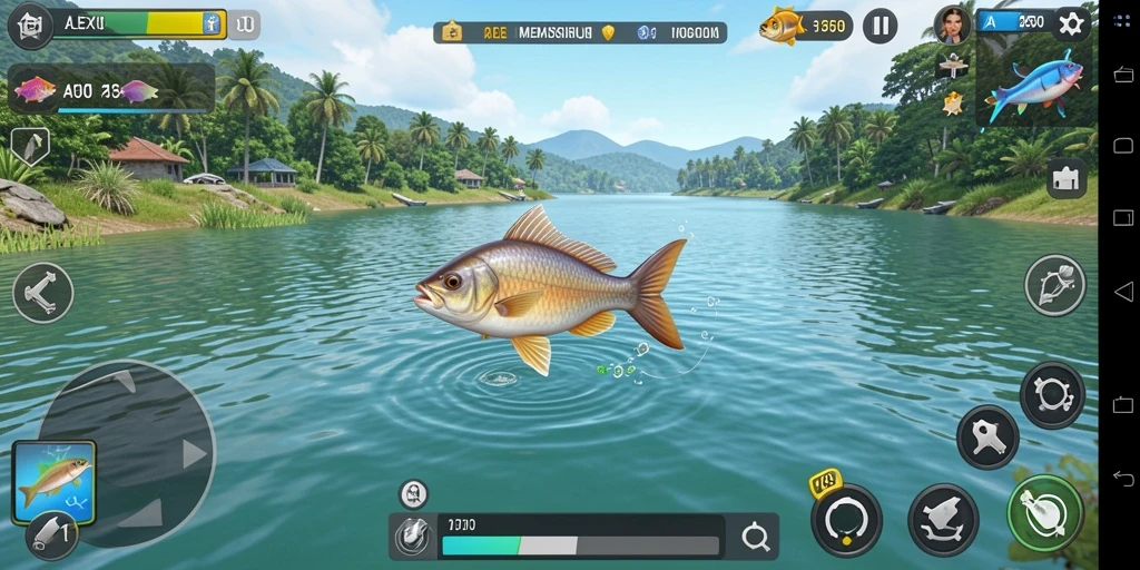 Tangkapan ikan yang menakjubkan dalam gameplay ALEXIS500.