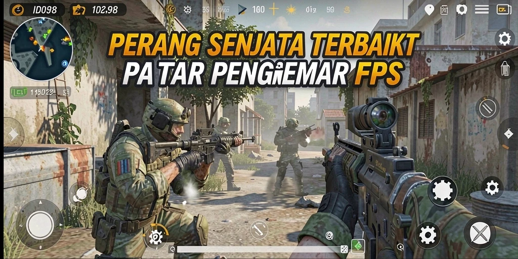 Gameplay ID098 yang seru dan menantang dalam pertempuran FPS.