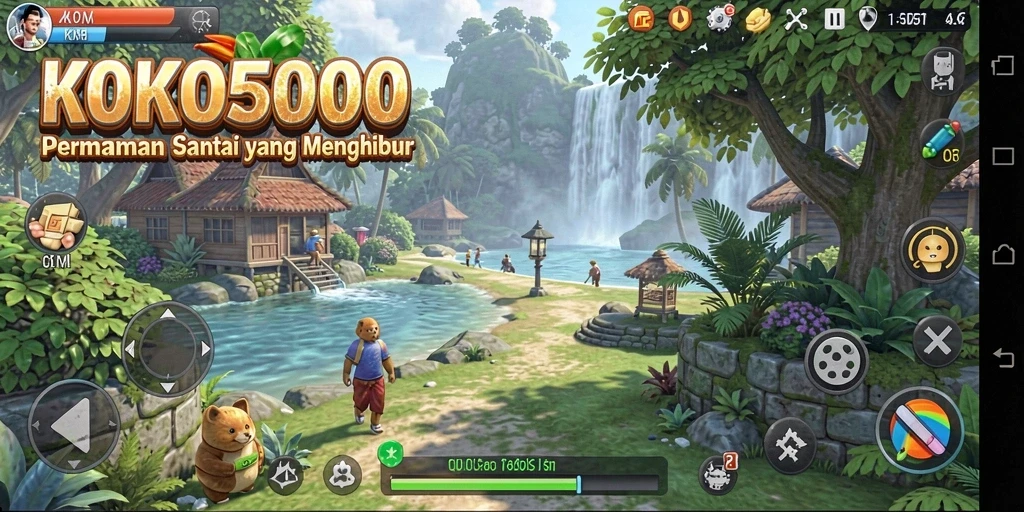Tampilan gameplay KOKO5000 yang penuh warna dan seru.