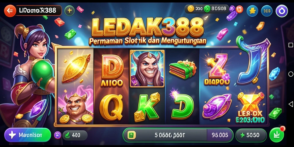Tampilan menarik dari gameplay LEDAK388 yang penuh warna.
