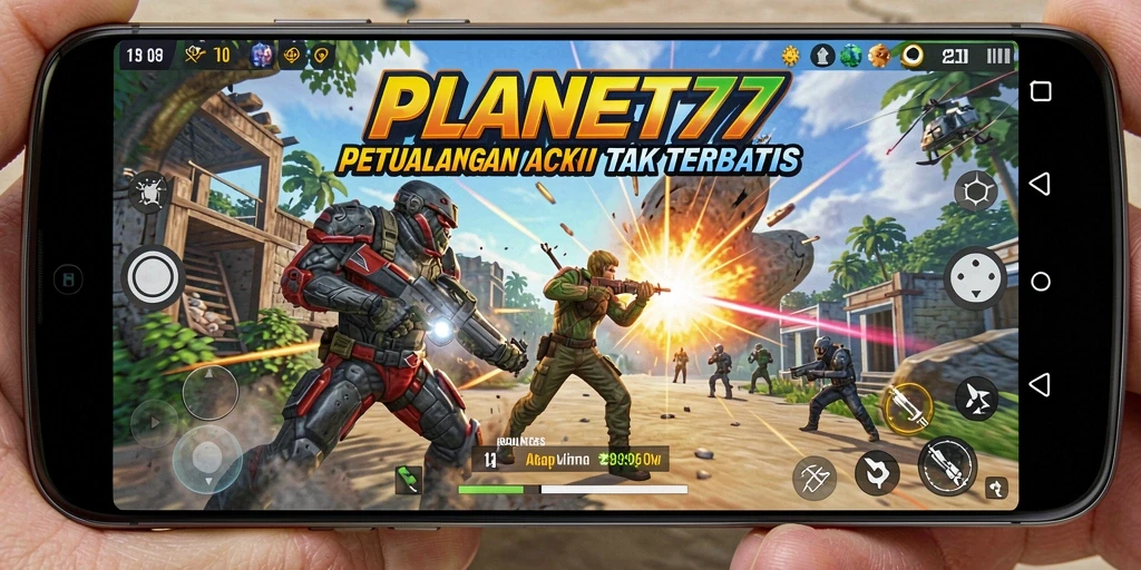 Tampilan dinamis gameplay PLANET77 yang penuh aksi.