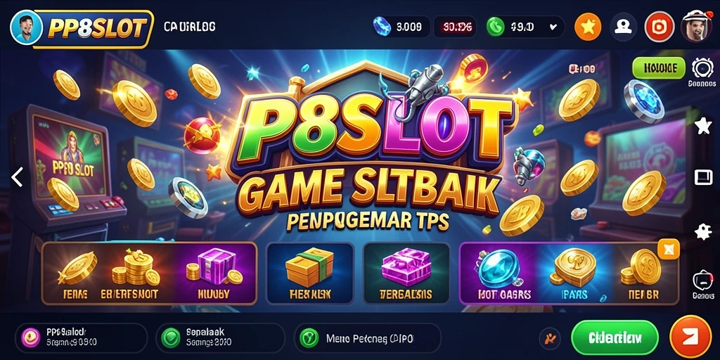 Screenshot gameplay PP8SLOT yang menunjukkan berbagai mesin slot unik.
