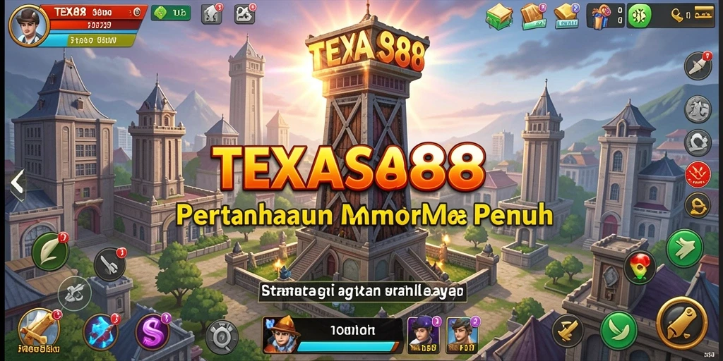 Tampilan menarik dari gameplay Tower Defense TEXAS88 dengan strategi menara yang seru.